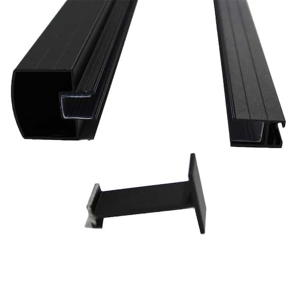 Vista Railing Systems Inc Vista Aluminum 8 ft. Textured Black Aluminum Level Top and Bottom Rail Pack