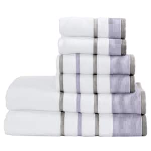 6-Piece Purple Turkish Cotton Premium Absorbet Bath Towel Set