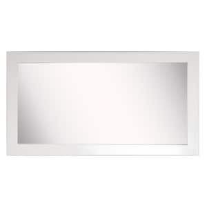 Oversized Rectangle Polished White Modern Mirror (76 in. H x 37 in. W)