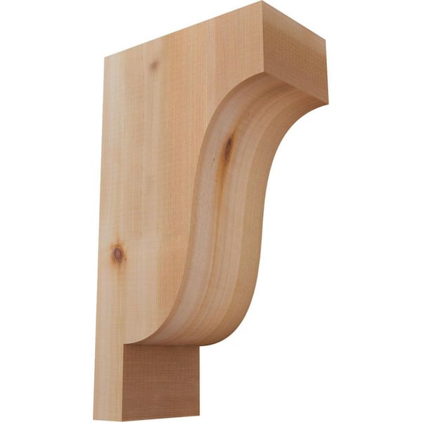 Ekena Millwork 5-1/2 in. x 10 in. x 18 in. Western Red Cedar Newport Smooth Corbel