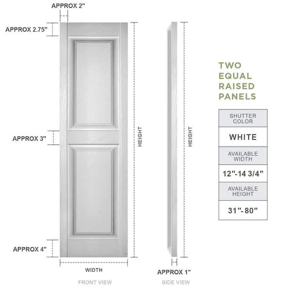 Premium Raised Panel Wood Exterior Shutters | Decorative Shutters