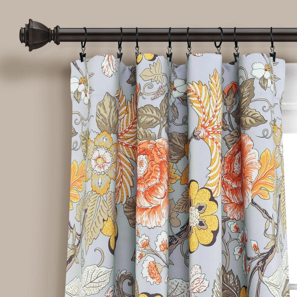 Lush Decor Floral Room Darkening Thermal Curtain Panels (Set of 2)
