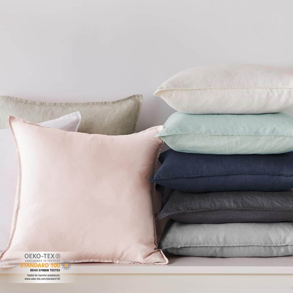 Natural Washed Linen Standard Pillow Cover Set of 2