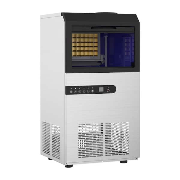 matrix decor 100 lb. Freestanding Ice Maker in Silver