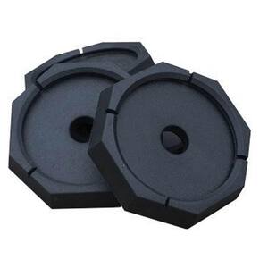 Permanently Attached 9 in. Round Motorhome Leveling Jack Pad, (6-Pack)