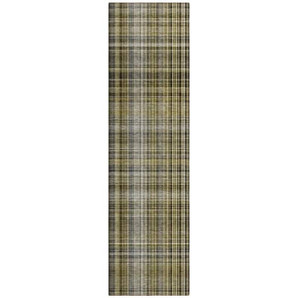 Chantille ACN541 Taupe 2 ft. 3 in. x 7 ft. 6 in. Machine Washable Indoor/Outdoor Geometric Runner Rug