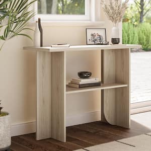 Voler 15.75 in. in light oak rectangle Particle Board, Console Table with a style that fits many decors.