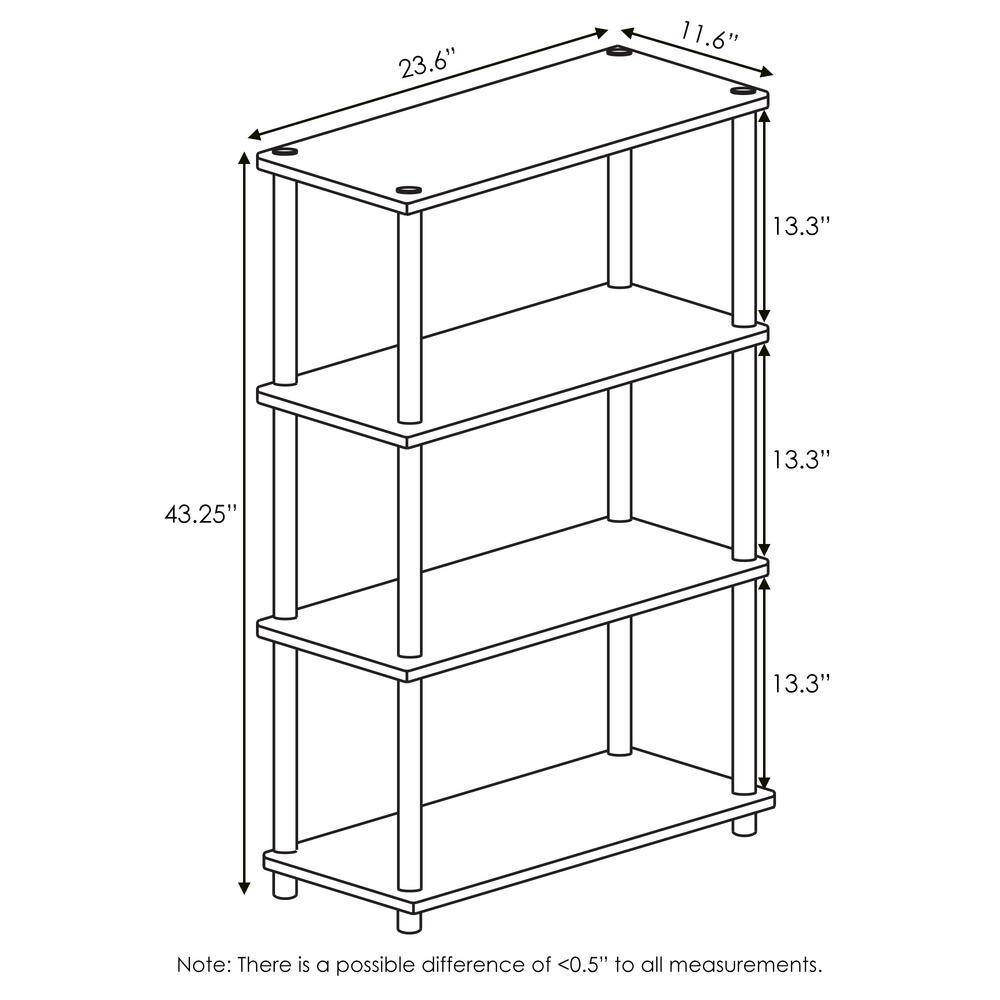 Sonoma Oak & White Kids' 4-Tier Multipurpose Shelf Display Rack