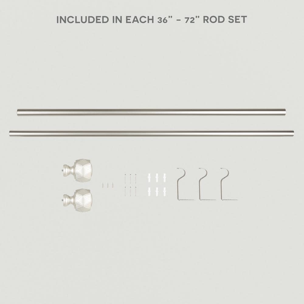 Amalgamated Textiles Adjustable Single Curtain Rod