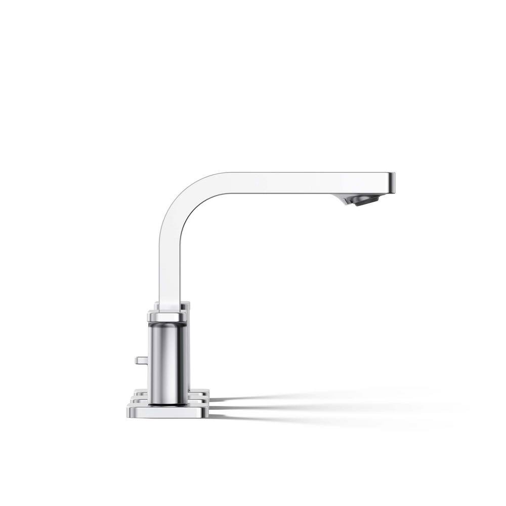 Polished Chrome Modern Widespread Bathroom Faucet with Lever Handles