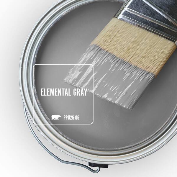 BEHR MARQUEE 1 qt. #PPU26-06 Elemental Gray Semi-Gloss Enamel Exterior  Paint & Primer 545404 - The Home Depot