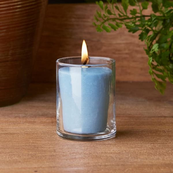ROOT CANDLES 20-Hour Frosted Juniper Scented Votive Candle (Set of 18)