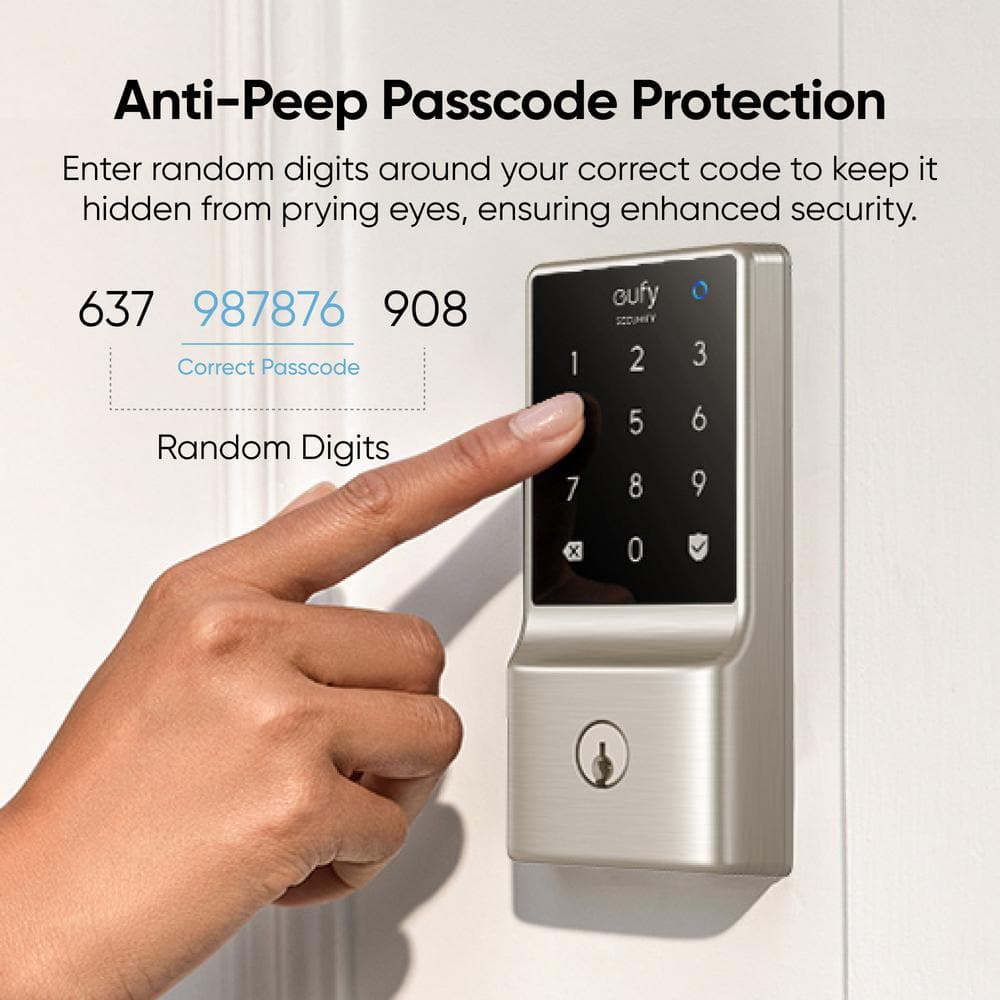 Satin Nickel Wi-Fi Smart Lock with Keypad and App Control