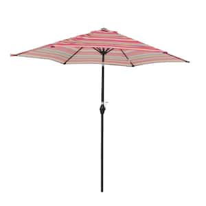 TIco Umbrella Diameter in Whole Feet Followed By 9 ft. Market Patio Umbrella in Red Striped