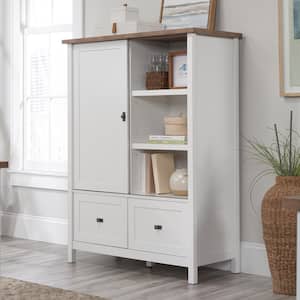 Cottage Road White Accent Office Storage Cabinet with File Storage and Printer Shelf