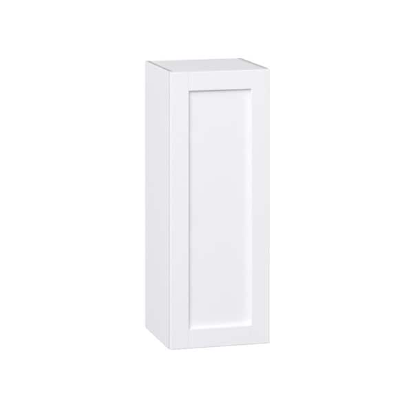 J COLLECTION Milton 15 in. W x 14 in. D x 40 in. H Assembled Shaker Wall Kitchen Cabinet in Bright White