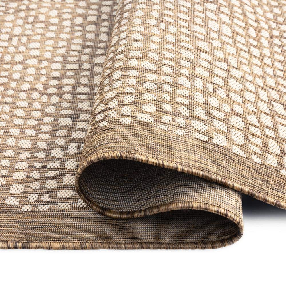 Marlin Brown Rectangular Synthetic Indoor/Outdoor Area Rug 8' x 10'