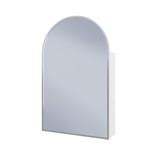 Porte 20 in. W. x 30 in. H Arched Recessed/Wall Mount Medicine Cabinet with Mirror in Chrome
