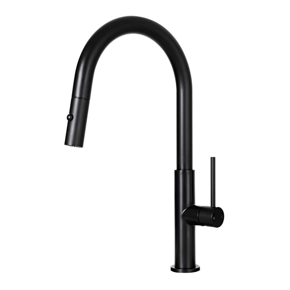 Single-Handle Pull-Down Kitchen Faucet with 2-Spray Mode in Black price history on PriceWatchPro