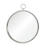 Medium Round Silver Metallic Shatter Resistant Classic Mirror (30 in. H x 23.5 in. W)