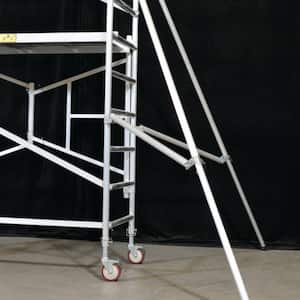 15 ft. x 5.4 ft. x 2.6 ft. Easy-Set Scaffold Tower with Guardrails and Outriggers with 800 lb. Load Capacity