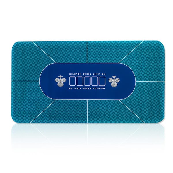 Trademark Innovations Texas Holdem Poker Mat Poker Felt Table Cover Fold Up Poker Table with Carry Bag
