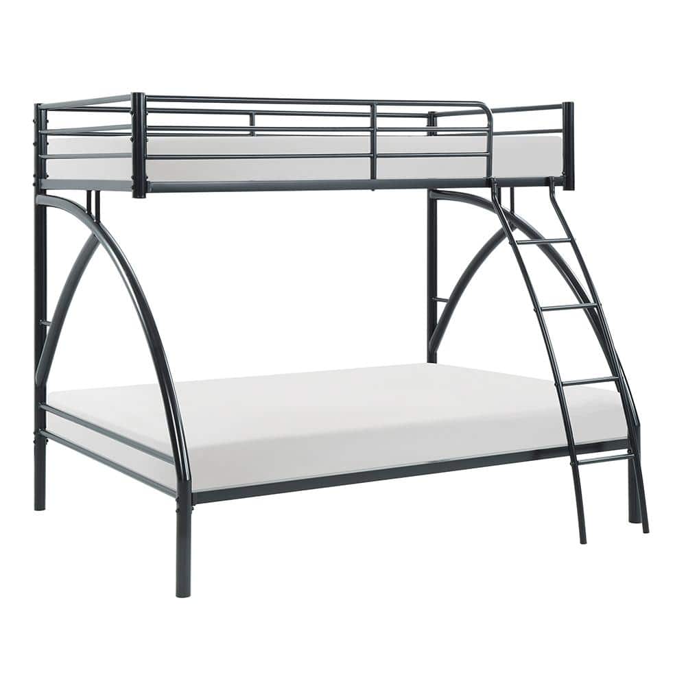 Clementine Black Finish Twin/Full Metal Bunk Bed