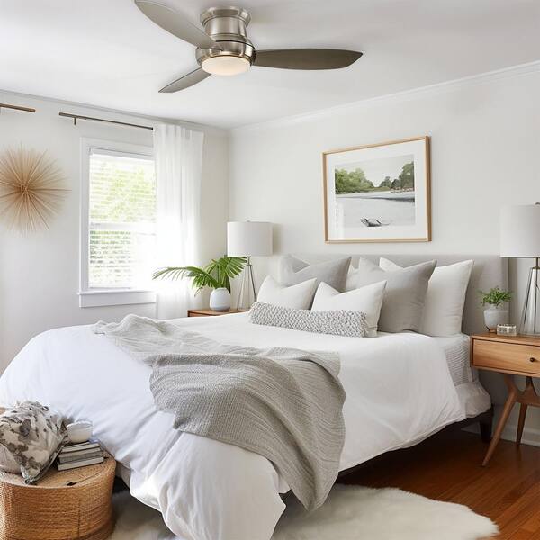 MINKA-AIRE Concept II 52 in. Integrated LED Indoor Brushed Nickel Ceiling  Fan with Light with Remote Control F519L-BN - The Home Depot