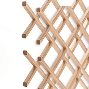 14-Bottle Trimmable Wine Rack Lattice Panel Inserts in Unfinished Solid North American Alder