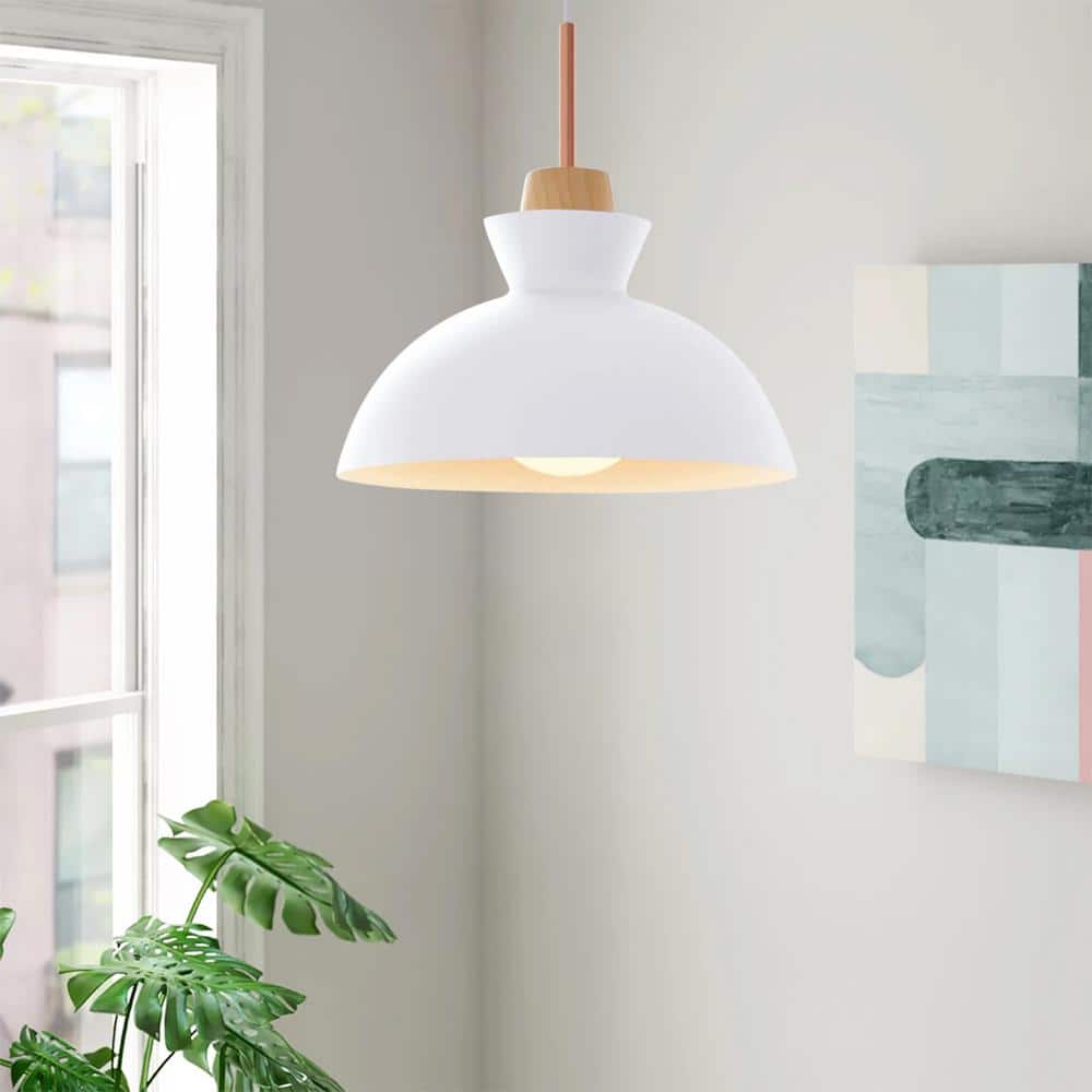 Grace 1-Light Dome White Pendant Light price history on PriceWatchPro