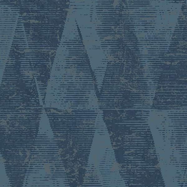 Walls Republic Blue Stamped Triangles Blue Paper Strippable Roll (Covers 57 sq. ft.)