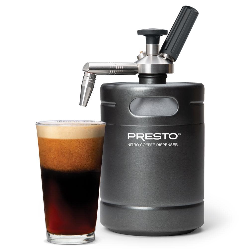 Presto Black Stainless Steel Nitro Cold Brew Coffee Dispenser
