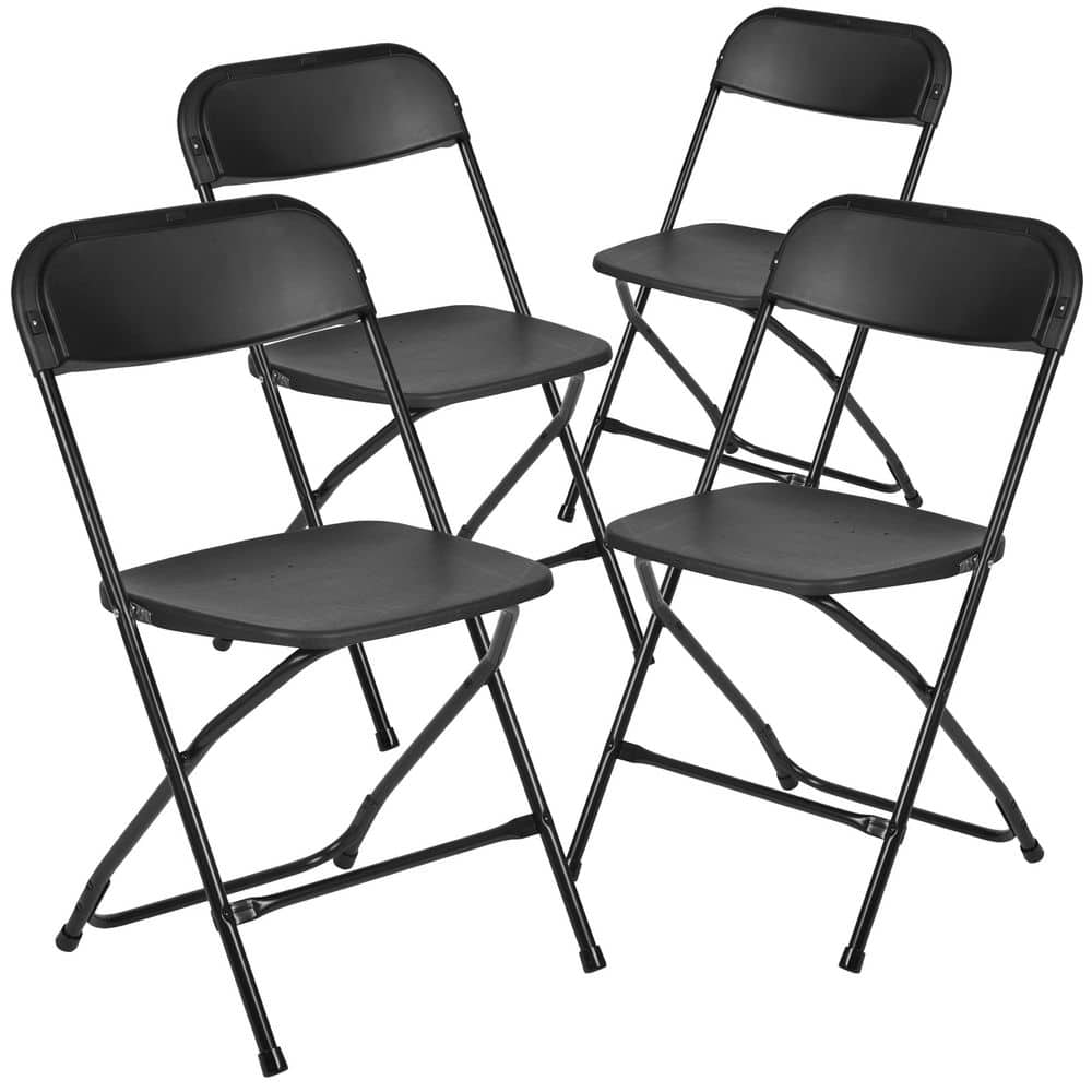 Carnegy Avenue Black Metal Folding Chairs CGALE3887BLHD The Home