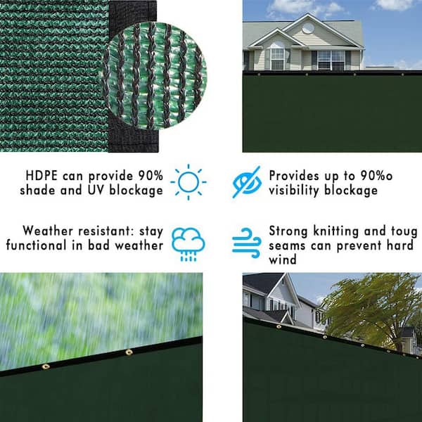 Privacy Screen Fence Cover 6ft x 50ft Heavy Duty Fence Covering Privacy  Shade Net Garden Decorative Fences for Patio Pool Garden Backyard Outdoor