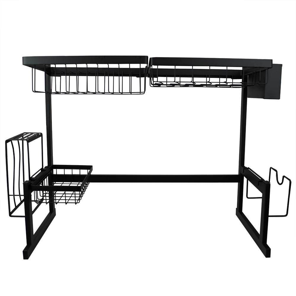 Home Basics Deluxe Black Steel Kitchen Station Dish Rack HDC69883 - The ...