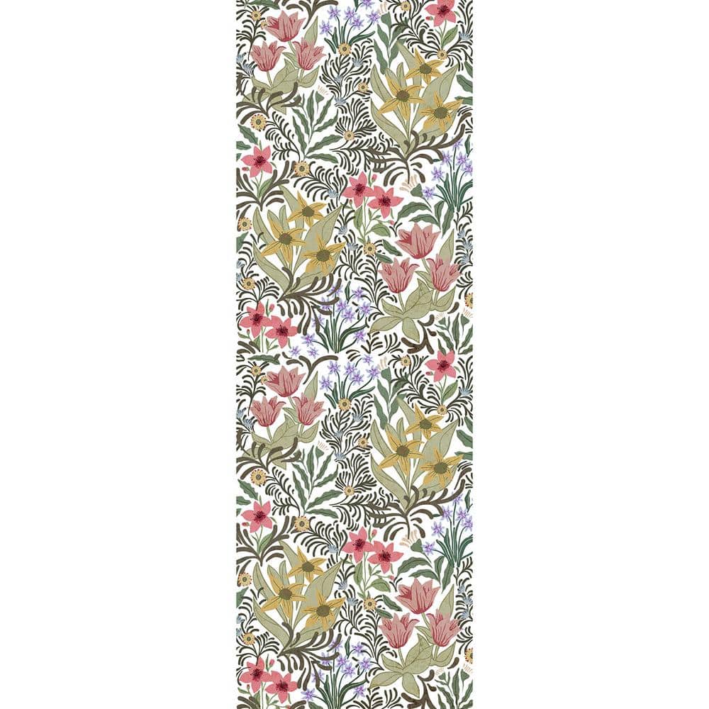 StyleWell Flower Swirl 20 in. x 36 in. Tapestry Foam Indoor