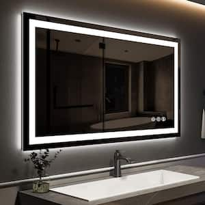 42 in. W x 30 in. H Rectangular Frameless LED Light with 3-Color and Anti-Fog Wall Mounted Bathroom Vanity Mirror