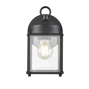 1 Light 4.53 in. Textured Black Outdoor Clear