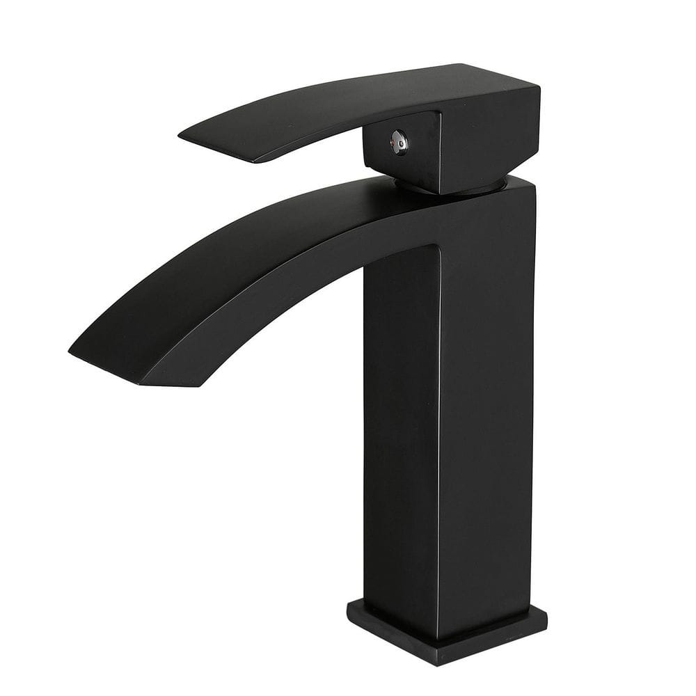 7.48 in. Single Handle Single Hole Bathroom Faucet in Brushed Black price history on PriceWatchPro