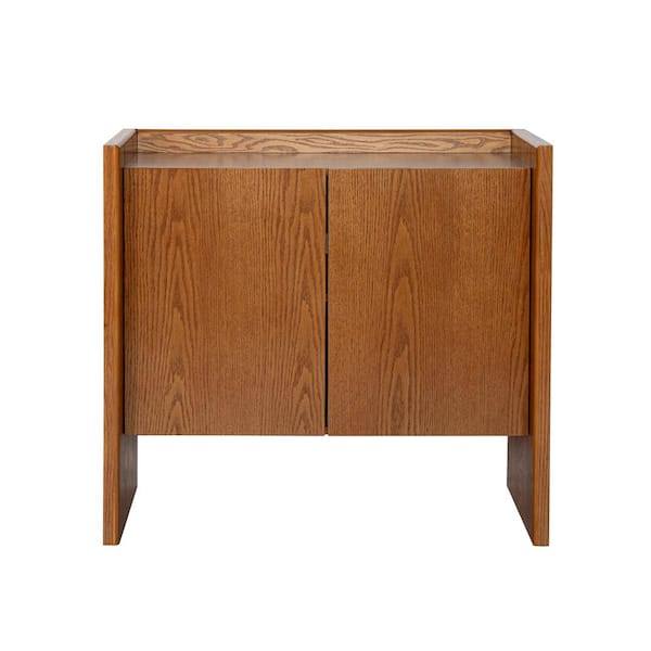 Tileon Walnut-Colored Sideboard, Buffet Cabinet with Storage, Rustic Storage Cabinet for Kitchen