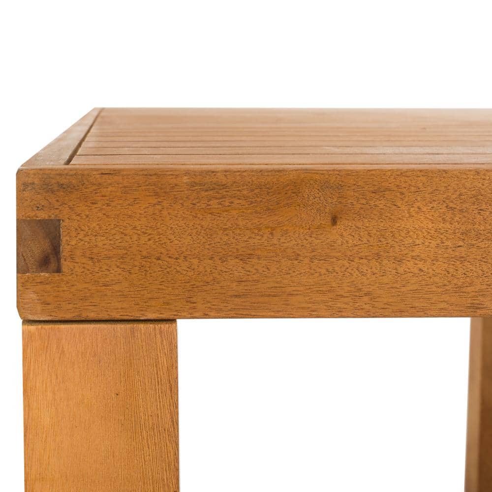 Natural Wood 3-Piece Rectangular Dining Set with Benches