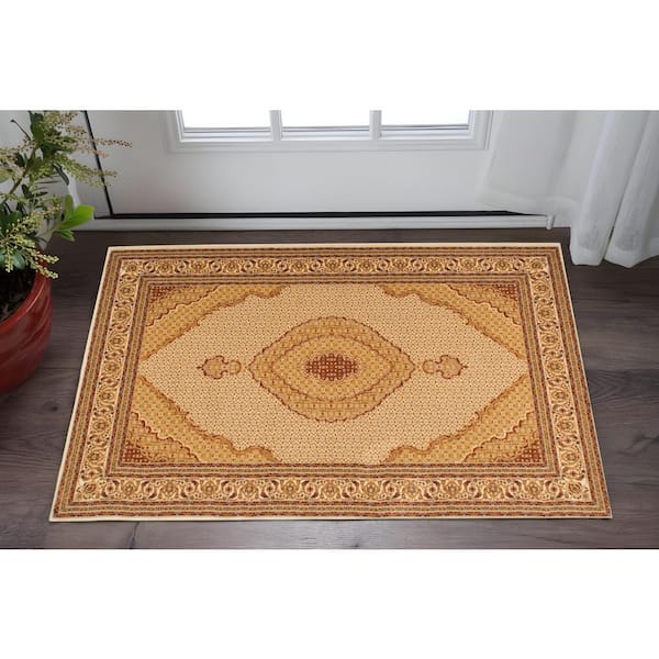 Brown 2 x 3 ft. Woven Oriental Rectangle Indoor Area Rug