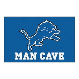 NFL Detroit Lions Blue Man Cave 2 ft. x 3 ft. Area Rug