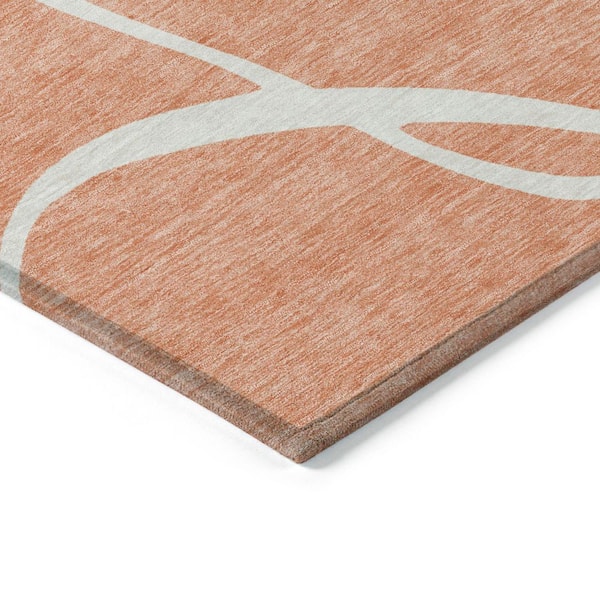 Chantille Machine Washable Indoor/Outdoor Abstract ACN999 Salmon 1 ft. 8 in. x 2 ft. 6 in. Area Rug