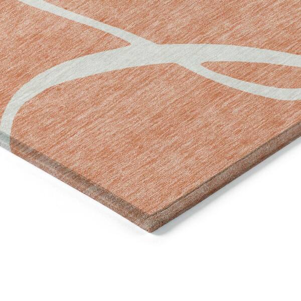 Chantille Machine Washable Indoor/Outdoor Abstract ACN999 Salmon 8 ft. x 10 ft. Area Rug