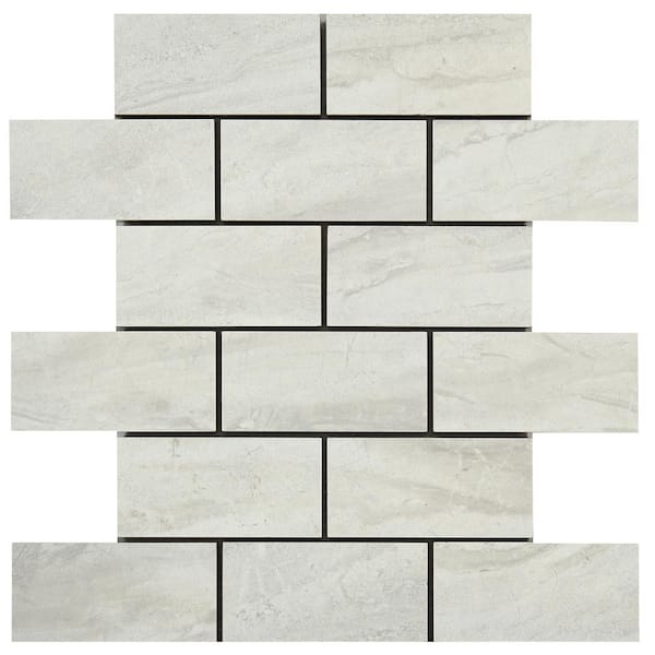 Marazzi Noble Stone Cloud 12 in. x 12 in. x 8 mm Porcelain Mosaic Floor and Wall Tile (0.83 sq. ft./Each)