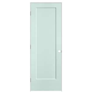 28 in. x 80 in. 1-Panel Lincoln Park Right-Hand Hollow Core Sea Glass Molded Composite Single Prehung Interior Door