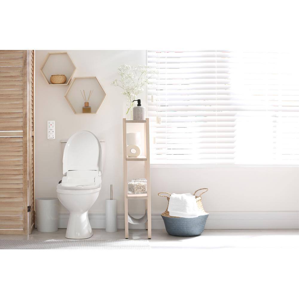 White Electric Bidet Toilet Seat with Remote Control