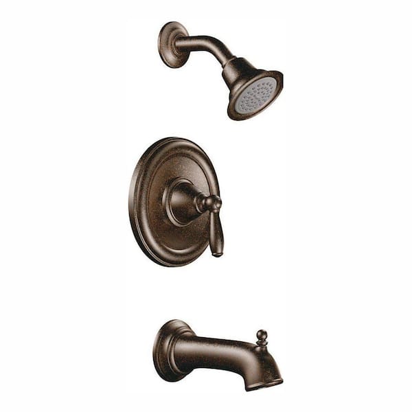 MOEN Brantford Single-Handle 1-Spray Posi-Temp Tub and Shower Faucet Trim Kit in Oil Rubbed Bronze (Valve Not Included)