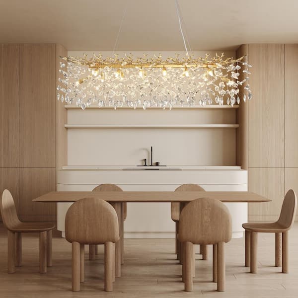 Miles Lightings 47.2 in. Modern 14-Lights Gold Luxury